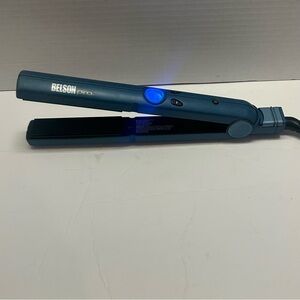 Belson Pro Digital Ceramic Flat Iron 1 In Hair Straightener BP2041 Blue 170W EUC